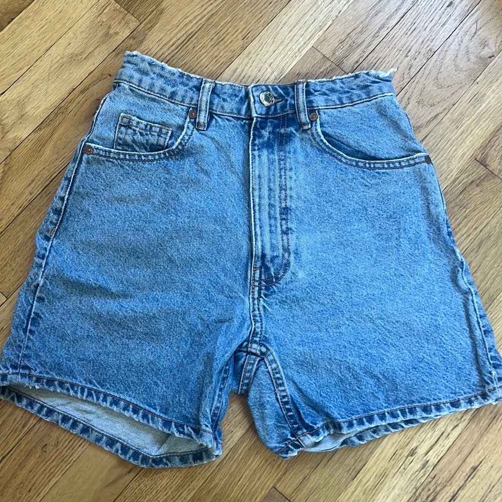 High Rise Denim Shorts